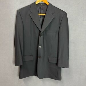 Men’s S&K Roberto Villini Classic Black Suit Jacket Size 38 Short EUC